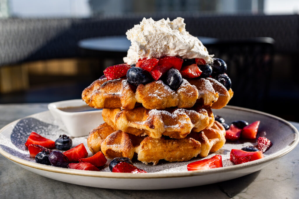 Waffles at The Nolen Rooftop
